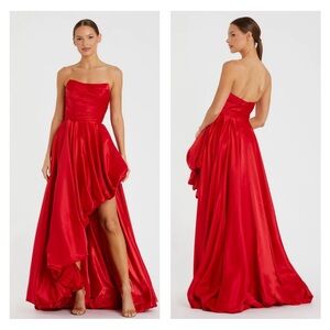 Mac Duggal 11685 Strapless Ruched High Low Gown